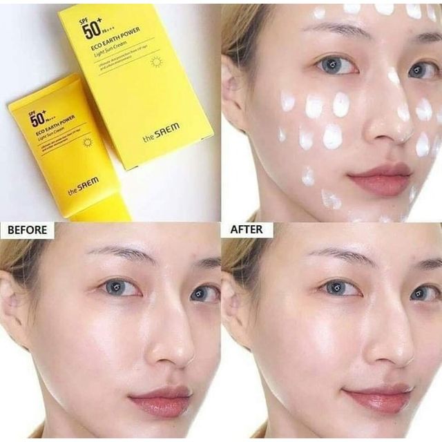 Kem chống nắng The Saem Eco Earth Light Sun Cream SPF50+/PA++++
