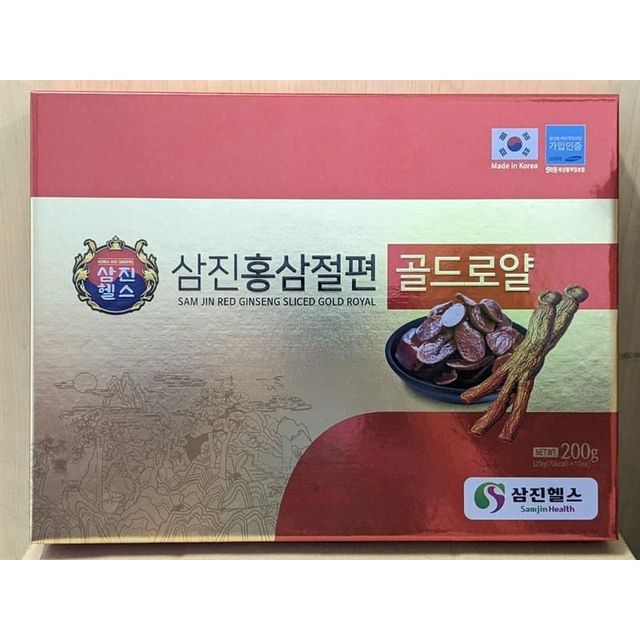 Hồng S&acirc;m L&aacute;t Tẩm Mật Ong Sam Jin Red Ginseng Sliced Gold Royal