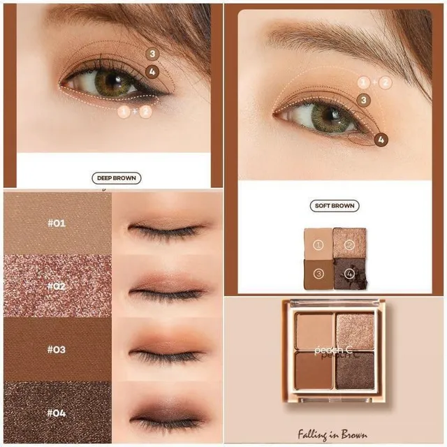 Phấn mắt 4 &ocirc; Peach C Falling In Eyeshadow Palette