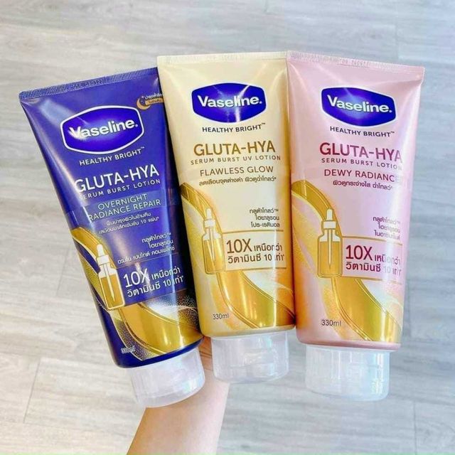 Sữa Dưỡng Thể Dưỡng Trắng Da Vaseline 10X Healthy Bright Gluta HYA 300ml