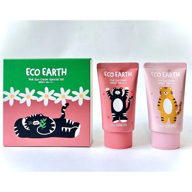 Kem Chống Nắng The Saem Eco Earth Pink Sun Cream