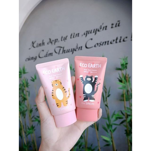 Kem Chống Nắng The Saem Eco Earth Pink Sun Cream