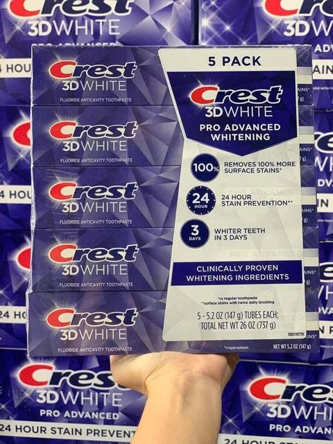 Kem Đ&aacute;nh Răng Trắng Răng Crest 3D White Advanced Whiteing 147gr