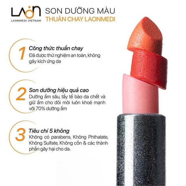 SON DƯỠNG M&Agrave;U THUẦN CHAY Laonmedi Vegan