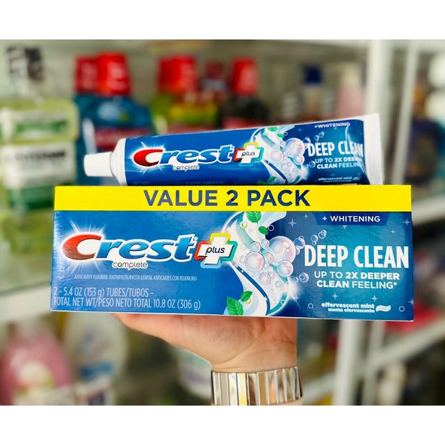 Set 2 Kem Đ&aacute;nh Răng Crest + Deep Clean Complete Whitening Tooastthpe