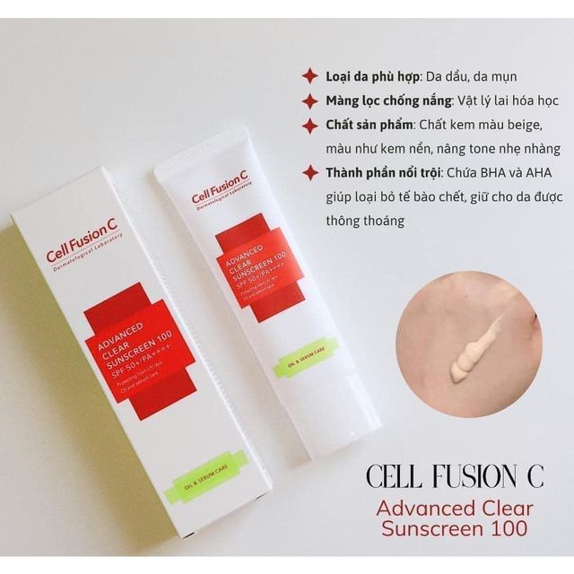 Kem chống nắng Cell Fusion C Toning Sunscreen 100 SPF50+ PA ++