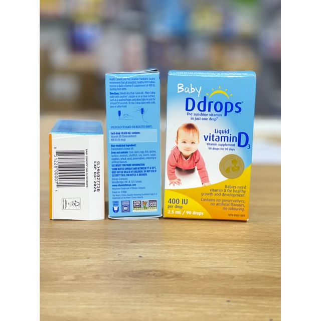 Vitamin Ddrop Cho Trẻ Sơ Sinh 90 Giọt của Usa