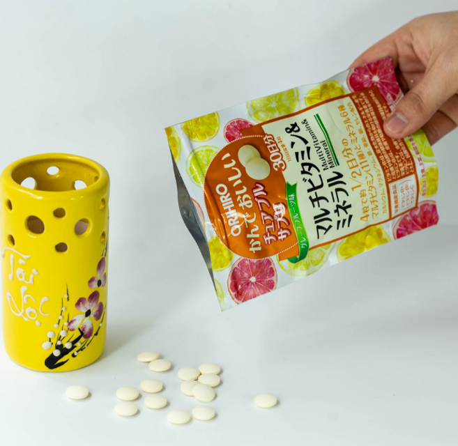 (Hàng nhập khẩu) Viên nhai bổ sung vitamin và khoáng chất Orihiro Nhật Bản túi 120 viên 2