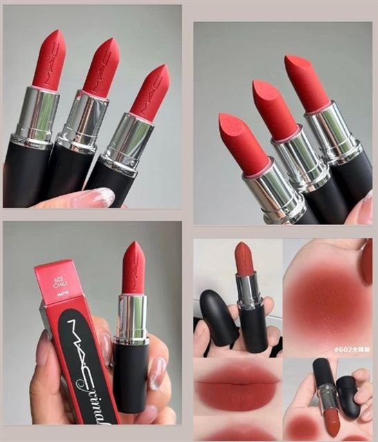 Son Mac 602 Macximal Silky Matte Lipstick (đỏ gạch) mẫu mới