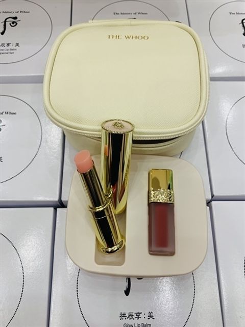Set 2 son Whoo glow lip balm pink