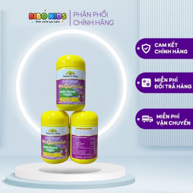 Kẹo gum Vitamin tổng hợp v&agrave; rau củ quả Nature&rsquo;s Way cho b&eacute;
