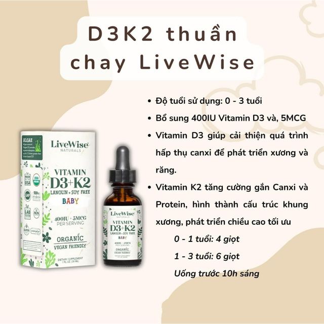 Vitamin D3K2 LiveWise Naturals
