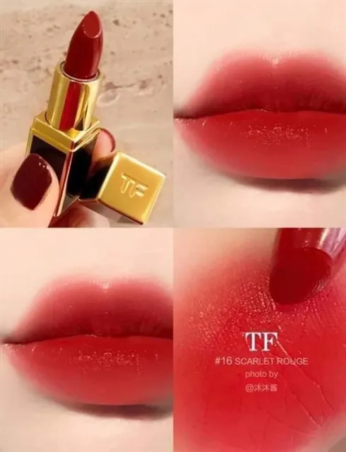 Nh&iacute; - Son Tom Ford 16 Scarlet Rouge Đỏ Cổ Điển (Vỏ Đen)
