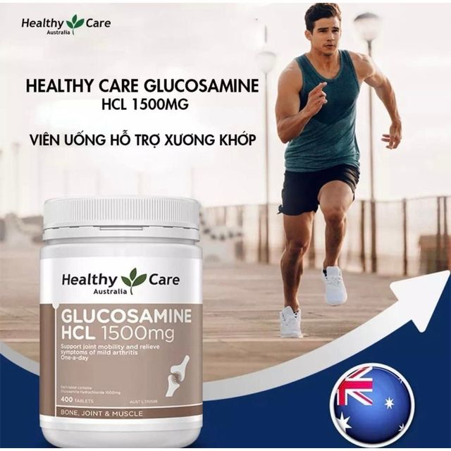 Vi&ecirc;n Uống bổ khớp Glucosamine HCL 1500mg Healthy Care Của &Uacute;c