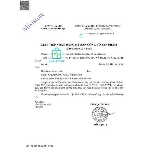 Sữa b&ograve; Non Colostrum Milk powder