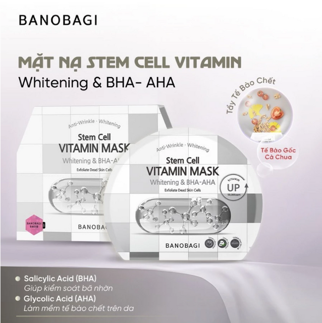 Combo 10 miếng Banobagi L&agrave;m S&aacute;ng Da, Tẩy Tế B&agrave;o Cngừng hẳn( trắng)