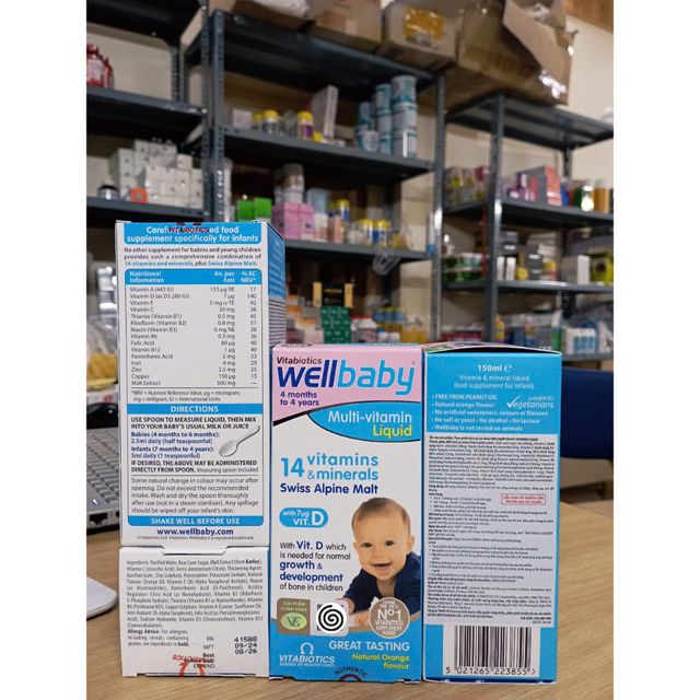 Wellbaby Multi-vitamin Liquid tăng Cường Sức Đề Kh&aacute;ng 150ml