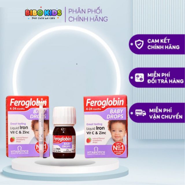 Sắt nhỏ giọt Feroglobin Baby Drops Anh 30ml