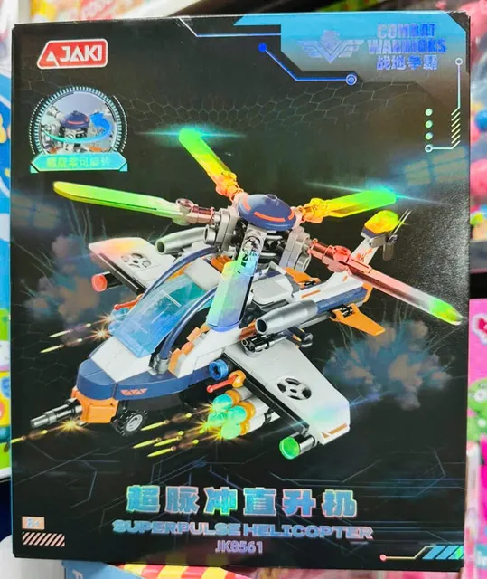 JAKI JK8561 Đồ chơi lắp r&aacute;p m&ocirc; h&igrave;nh m&aacute;y bay trực thăng Super Pulse Helicopter XSM1