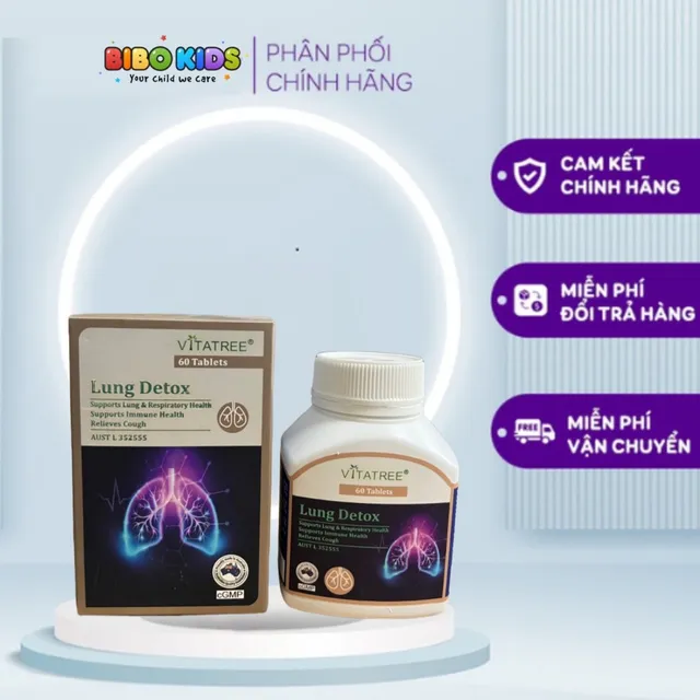 Thải độc phổi Vitatree Lung detox 60 vi&ecirc;n