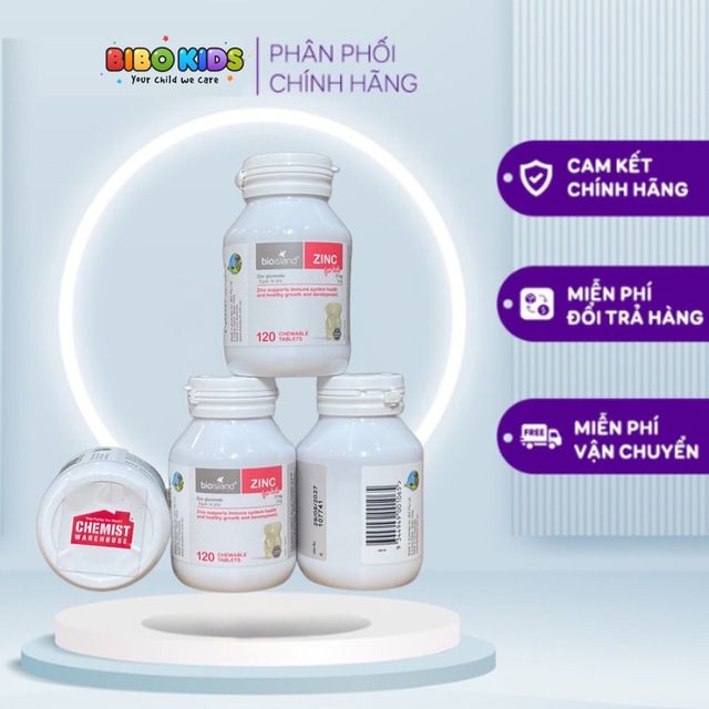 Kẽm ZinC Bio island 120v cho b&eacute; từ 1 tuổi