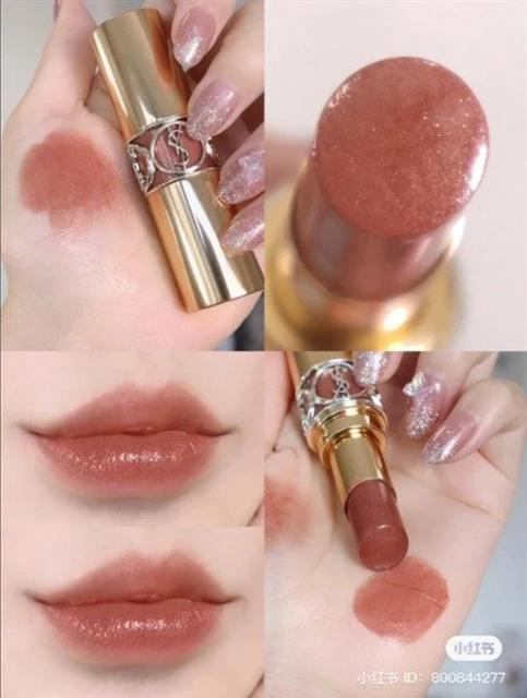 Son Ysl 121 Rouge Volupte Shine Lipstick - Trải nghiệm