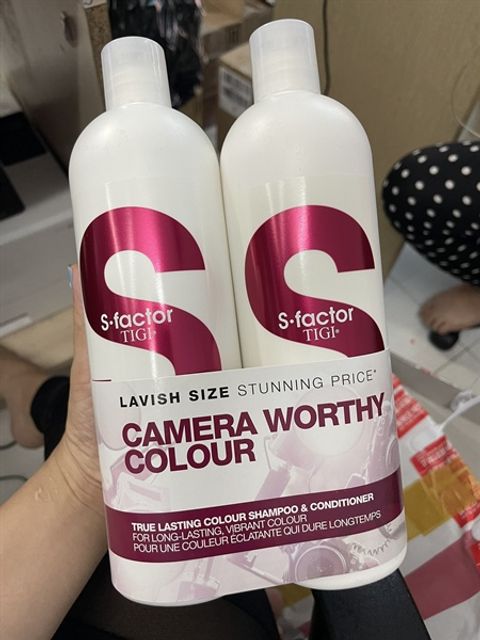 Bộ Gội Xả Tigi Trắng - Camera Worthy Colour 750ml (T&oacute;c Nhuộm)