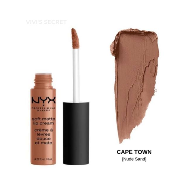 Son kem l&igrave; NYX Professional Makeup Soft Matte Lip Cream 8 mL Cape Town - m&agrave;u cam đất