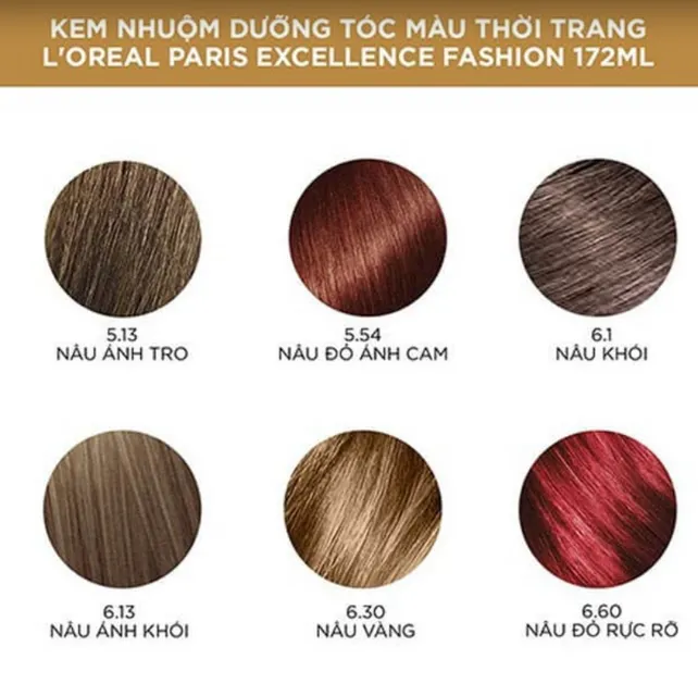 Nhuộm T&oacute;c L'OREA nhiều m&agrave;u