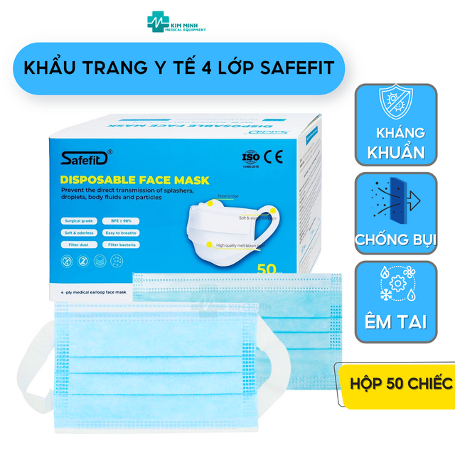 Khẩu trang y tế 4 lớp SAFEFIT