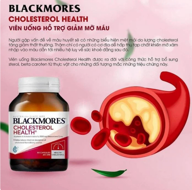 Vi&ecirc;n Uống Giảm Cholesterol Blackmores Cholesterol Health 60 Vi&ecirc;n