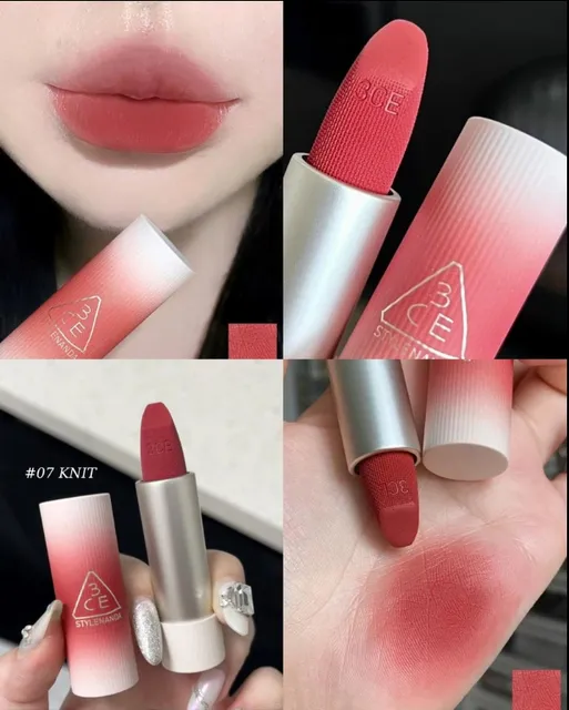 Set son 3CE cashmere HUG Me lipstick 07 + son mini