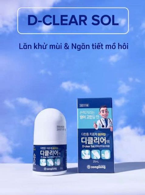 H&igrave;nh ảnh thương hiệu Lăn Khử M&ugrave;i D-Clear Sol