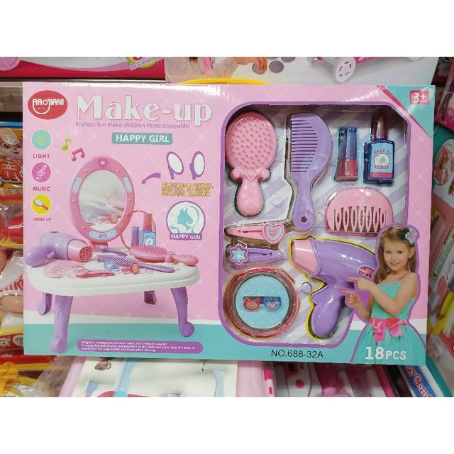Hộp đồ chơi B&agrave;n trang điểm Make-up HAPPY GIRL