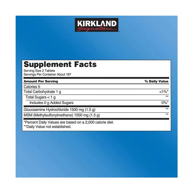 Vi&ecirc;n uống bổ khớp Kirkland Signature Glucosamine HCL & MSM