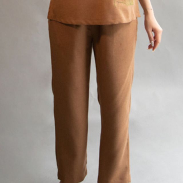 Bộ &aacute;o phật tử nữ cổ liền 1 n&uacute;t vải Linen H&agrave;n Quốc