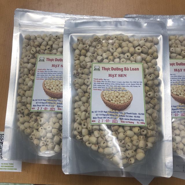 Hạt sen trắng 500gr Thực Dưỡng B&agrave; Loan