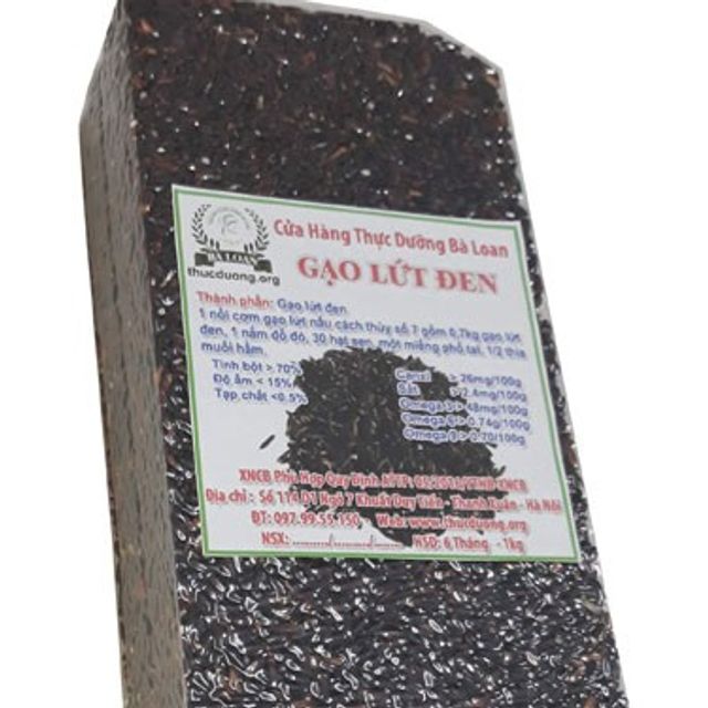 Gạo lứt đen 1kg Thực Dưỡng B&agrave; Loan