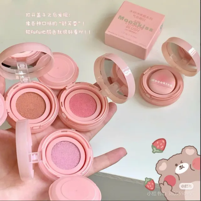 M&aacute; hồng kem Mooekiss phấn m&aacute; hồng cushion Matte 3.2G