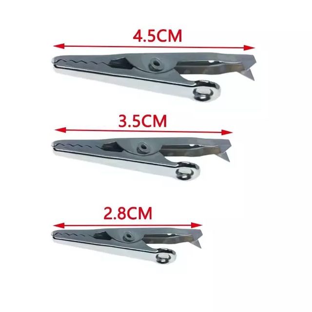 Bộ 10 Kẹp C&aacute; Sấu 28mm 35mm 45mm G98 M&agrave;u Đen Đỏ
