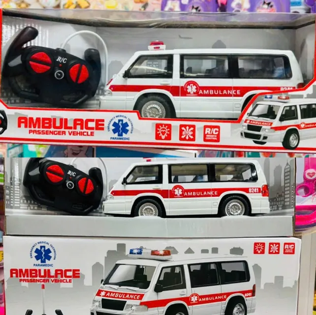 Đồ chơi xe &ocirc; t&ocirc; cứu thương điều khiển từ xa