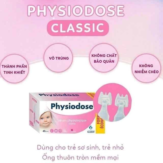 Nước muối sinh l&yacute; Physiodose Ph&aacute;p