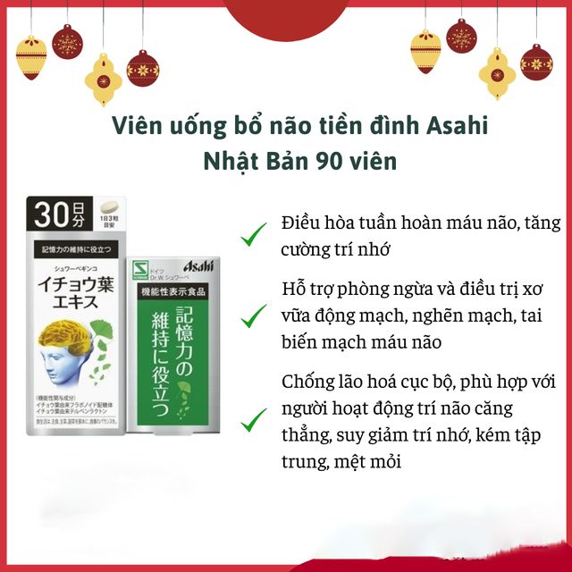 Vi&ecirc;n uống bổ n&atilde;o Asashi Nhật Bản