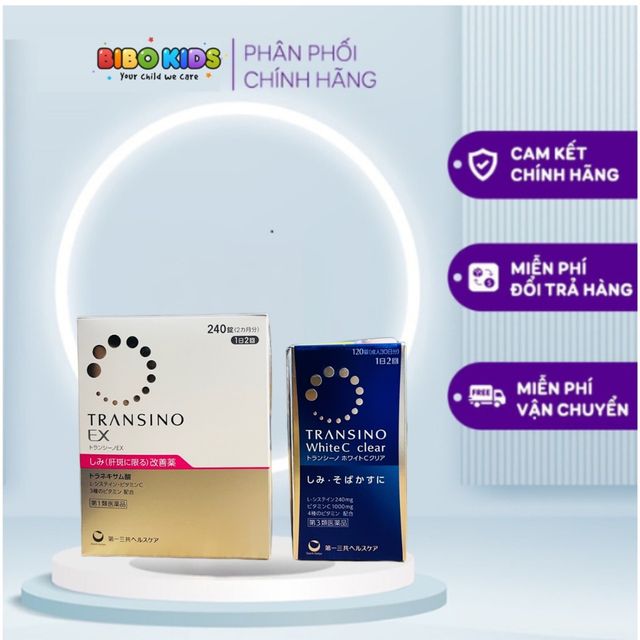 Transino Whitening - Giảm n&aacute;m da v&agrave; t&agrave;n nhang của Nhật