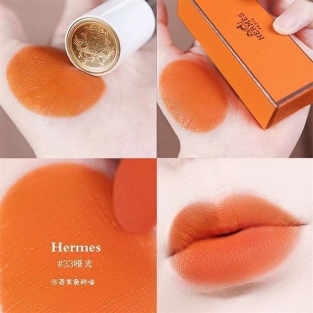 Son Hermes 33 Rouge A Levres Mat Matte Lipstick #Orange Boite 292307