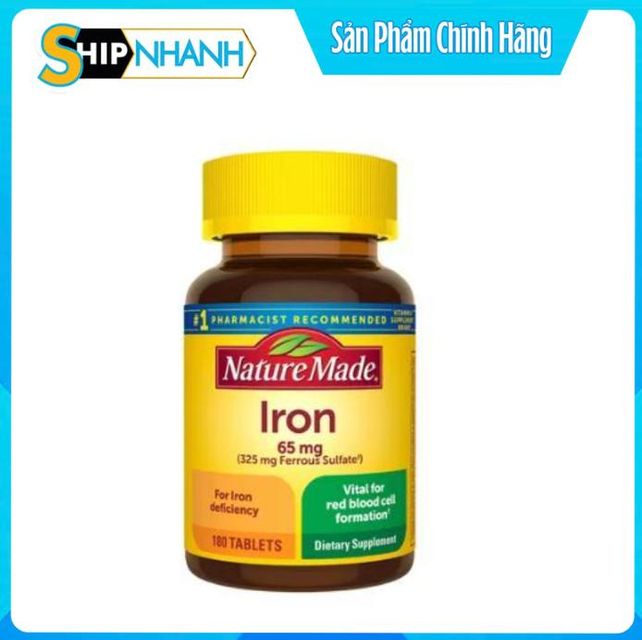 Vi&ecirc;n Uống Bổ Sung Sắt Nature Made Iron 65mg