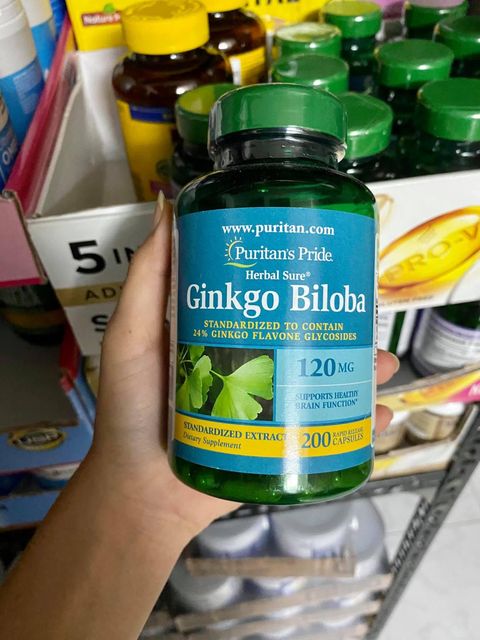 Vi&ecirc;n uống bổ n&atilde;o Puritan's Pride Ginkgo Biloba 120mg 200 vi&ecirc;n
