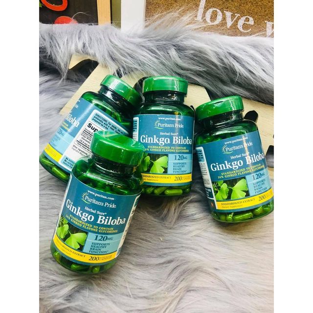 Vi&ecirc;n uống bổ n&atilde;o Puritan's Pride Ginkgo Biloba 120mg 200 vi&ecirc;n
