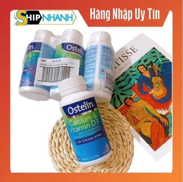 Vi&ecirc;n uống bổ sung Canxi v&agrave; Vitamin D3 Ostelin