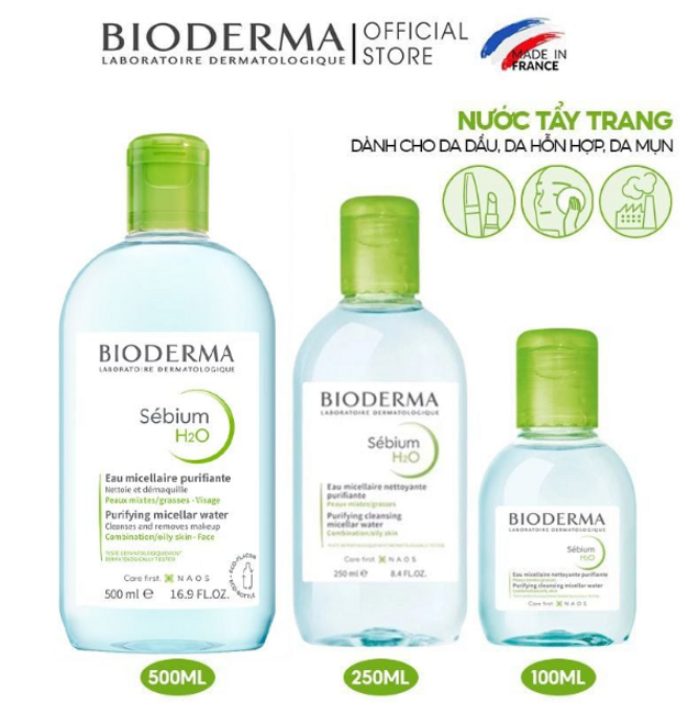 Nước Tẩy Trang Bioderma Crealine H2O 100ml với thiết kế hiện đại